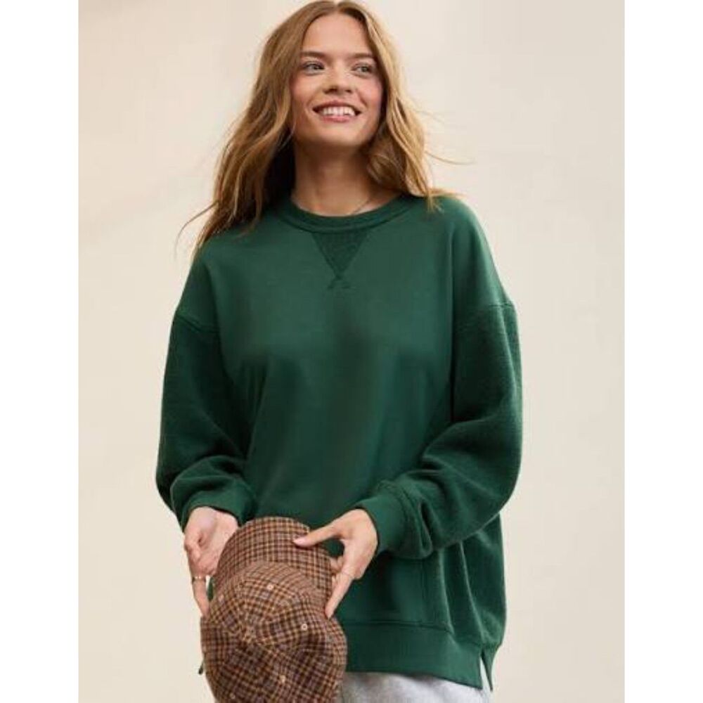 Aerie Très Chic Matching Set XL NWT Green Sweatshirt & Wide Leg Pants Sold Out